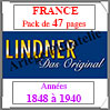 FRANCE - Pack 1849  1940 - Timbres Courants (T130) Lindner