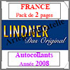 FRANCE - Pack 2008 - Timbres Autocollants (T132/06SA) Lindner