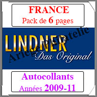 FRANCE - Pack 2009  2011 - Timbres Autocollants (T132/09SA)