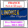 FRANCE - Pack 2012  2013 - Blocs Souvenirs (T132/12B) Lindner
