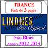 FRANCE - Pack 2012  2013 - Petits Blocs (T132/12K) Lindner