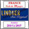 FRANCE - Pack 2014  2015 - Timbres Courants (T132/14) Lindner