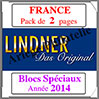 FRANCE - Pack 2014 - Blocs Spciaux (T132-14BS) Lindner