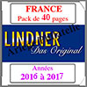 FRANCE - Pack 2016  2017 - Timbres Courants (T132/16) Lindner