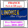 FRANCE - Pack 2016  2017 - Blocs Souvenirs (T132/16B) Lindner