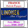 FRANCE - Pack 2016  2017 - Petits Blocs (T132/16K) Lindner