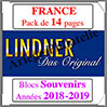 FRANCE - Pack 2018  2019 - Blocs Souvenirs (T132/18B) Lindner