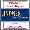 FRANCE - Pack 1990  1997 - Timbres Courants (T132/90) Lindner
