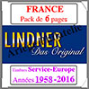 FRANCE - Pack 1958  2016 - Timbres de Service du Conseil de l'Europe (T132RE) Lindner