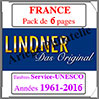 FRANCE - Pack 1961  2016 - Timbres de Service de l'UNESCO (T132RU) Lindner