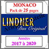 MONACO - Pack 2017 à 2020 - Timbres Courants (T186/17) Lindner