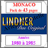 MONACO - Pack 1980 à 1985 - Timbres Courants (T186/80) Lindner