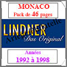 MONACO - Pack 1992 à 1998 - Timbres Courants (T186/92) Lindner