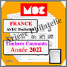 FRANCE 2021 - Timbres Courants - AVEC Pochettes (CC15-21 ou 366830) Moc