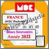 FRANCE 2021 - Blocs Souvenirs - AVEC Pochettes (CC15BS-21 ou 366831) Moc