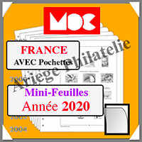 FRANCE 2020 - Mini Feuilles - AVEC Pochettes (CC15K-20 ou 364986)