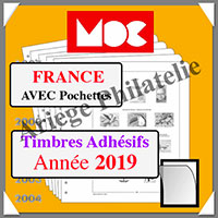 FRANCE 2019 - Timbres Autocollants Professionnels - AVEC Pochettes (CC15PRO-19 ou 362923)