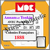 ANNAM et TONKIN - Anne 1888 - AVEC Pochettes (MCANNAM+TONK ou 341234) Moc