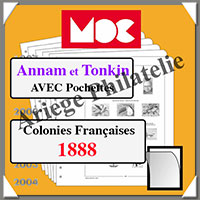 ANNAM et TONKIN - Anne 1888 - AVEC Pochettes (MCANNAM+TONK ou 341234)