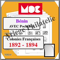 BENIN - Jeu de 1892  1894 - AVEC Pochettes (MCBENIN ou 316572)