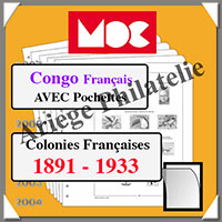 CONGO Franais - Jeu de 1891  1933 - AVEC Pochettes (MCCONGOFR ou 330912)