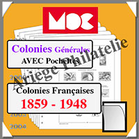 COLONIES FRANCAISES- Colonies Gnrales - Jeu de 1859  1948 - AVEC Pochettes (MCCOLONIESFR ou 316334)