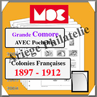GRANDE COMORE - Jeu de 1897  1912 - AVEC Pochettes (MCGDECOMORE ou 341246)