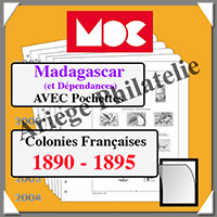 MADAGASCAR - Dpendances - Jeu de 1890  1895 - AVEC Pochettes (MCMADAGASCARDEP ou 341296)