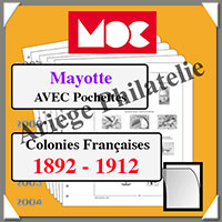 MAYOTTE - Jeu de 1892  1912 - AVEC Pochettes (MCMAYOTTE ou 341262)