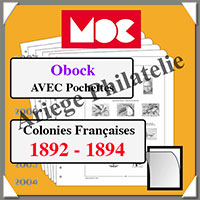 OBOCK - Jeu de 1892  1894 - AVEC Pochettes (MCOBOCK ou 341268)