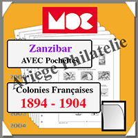 ZANZIBAR- Jeu de 1894  1904 - AVEC Pochettes (MCZANZIBAR ou 341281)