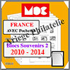 FRANCE - Blocs Souvenirs II - Jeu de 2010 à 2014 - AVEC Pochettes (MC15BS-2 ou 343172) Moc