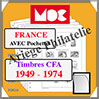 FRANCE - Timbres CFA - Jeu de 1949 à 1974 - AVEC Pochettes (MC15CFA ou 317354) Moc