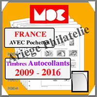FRANCE - Timbres Autocollants - Jeu de 2009  2016 - AVEC Pochettes (MC15TA ou 341143)