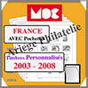 FRANCE - Timbres Personnalisés - Jeu de 2003 à 2008 - AVEC Pochettes (MC15TP ou 305586) Moc