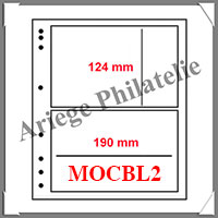 TOUS PAYS - Feuilles MOBILES  2 Poches (124x190 mm) - Paquet de 10 Feuilles (MOCLB2 ou 321047)