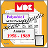 POLYNESIE I - Jeu de 1958  1989 - AVEC Pochettes (MC15PF-1 ou 322649) Moc
