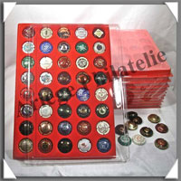 PLATEAU Champagne Standard AVEC Couvercle - 40 Cases Rondes  (ST)