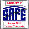 ANDORRE Franaise 2016 - Jeu Timbres Courants (2033-16) Safe