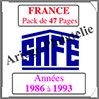 FRANCE - Pack 1986 à 1993 - Timbres Courants (2137-2) Safe