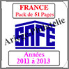 FRANCE - Pack 2011 à 2013 - Timbres Courants (2137-7) Safe