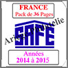 FRANCE - Pack 2014 à 2015 - Timbres Courants (2137-8) Safe