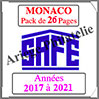 MONACO - Pack 2017 à 2021 - Timbres Courants (2208-7) Safe
