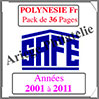 POLYNESIE Française - Pack 2001 à 2011 - Timbres Courants (2481-2) Safe
