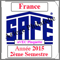 FRANCE 2015 - Jeu Timbres Courants - 2 me Semestre avec Plaquette (2915-2)