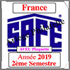 FRANCE 2019 - Jeu Timbres Courants - 2 ème Semestre avec Plaquette (2919-2) Safe