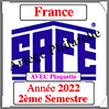 FRANCE 2022 - Jeu Timbres Courants - 2 ème Semestre avec Plaquette (2922-2) Safe