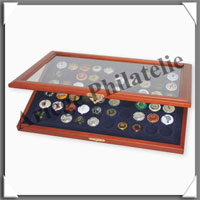 VITRINE en BOIS - Pour 60 Capsules de Muselets de Champagne (5865)