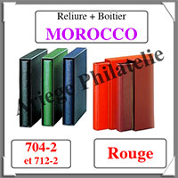 Reliure MOROCCO - ROUGE - Reliure AVEC Etui  (704-712-2)