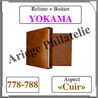 Reliure YOKAMA - Aspect 'CUIR' Naturel - Reliure AVEC Etui  (777-787)